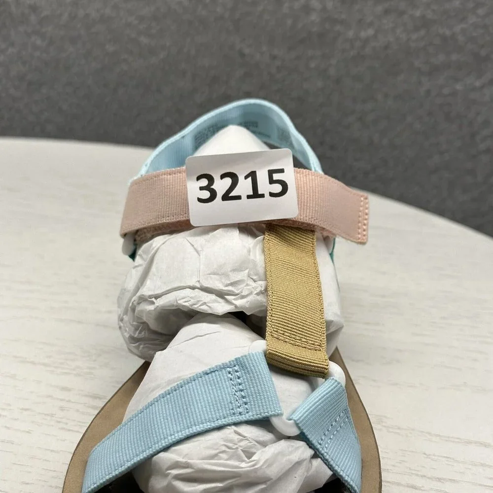 SO Sandals Women's Size 5 Pink/Blue T-Strap‎ Juniors Sandals